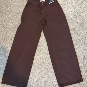 Abercrombie & Fitch Brown Straight-Leg Jeans